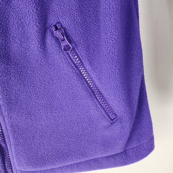 Division 1 LSU Kids Purple Yellow Polyester Front Zip Embroidered Fleece Large - Picture 2 of 6